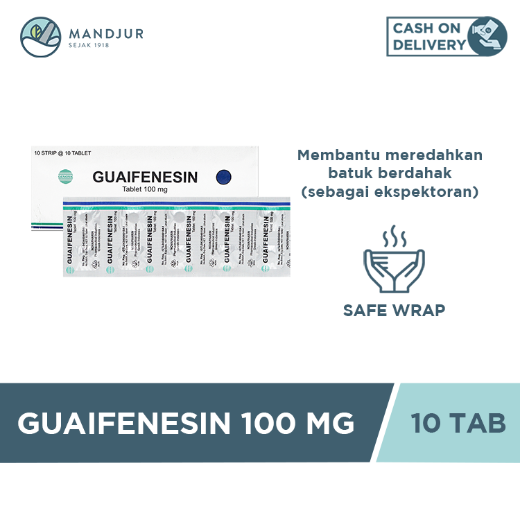 Guaifenesin 100 mg 10 Tablet Obat Batuk Berdahak Lazada Indonesia