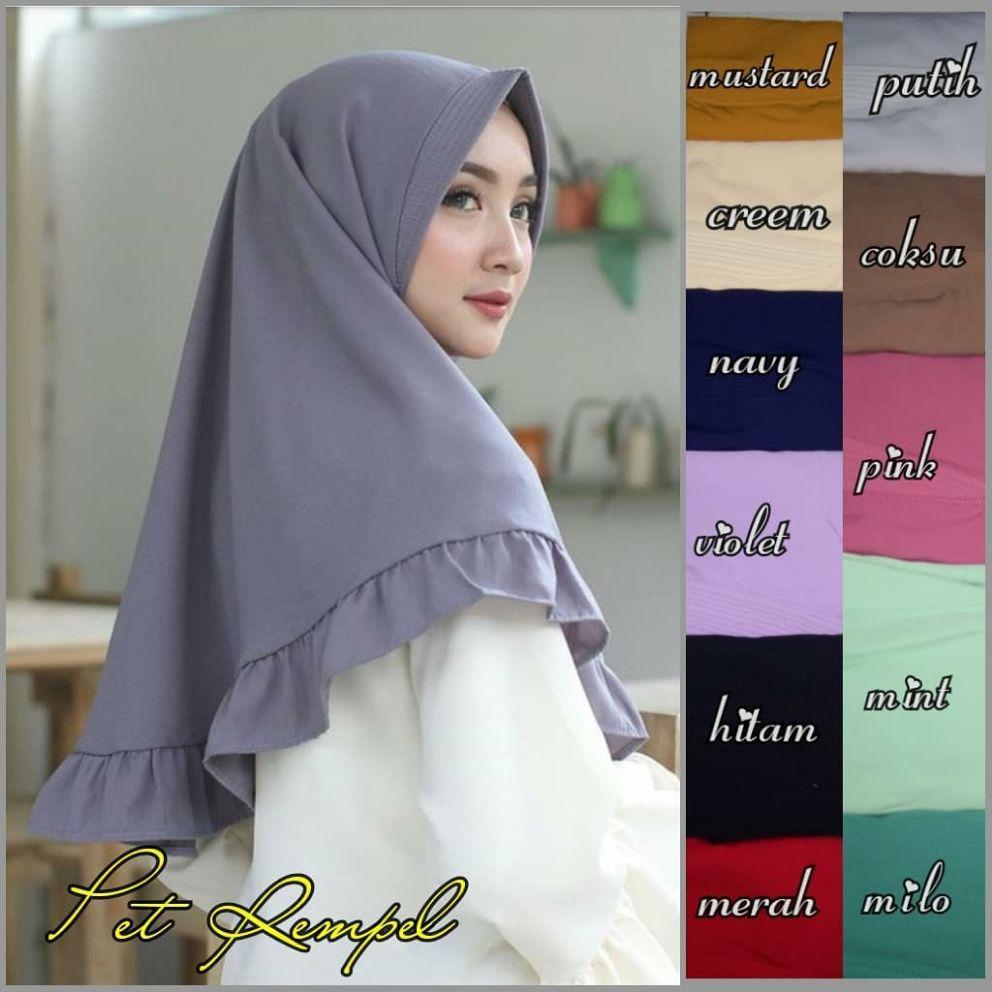 Khimar Pet Antem Simpel pet REMPEL Jilbab instan