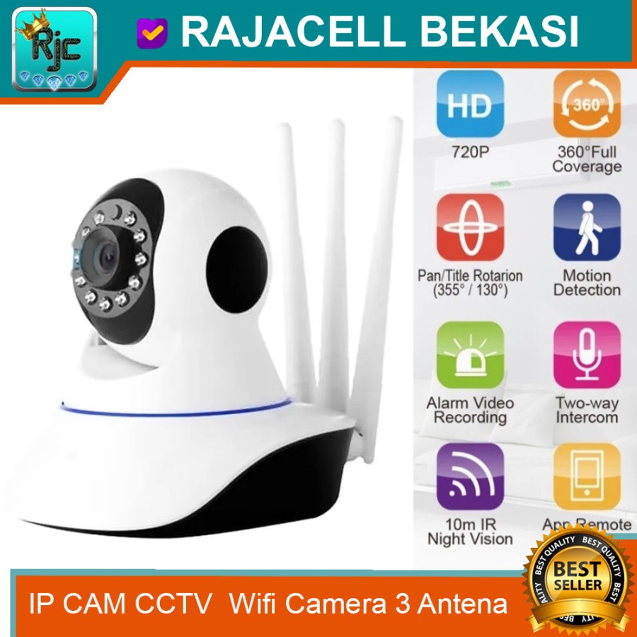 ip wireless camera 360 with 3 antenna