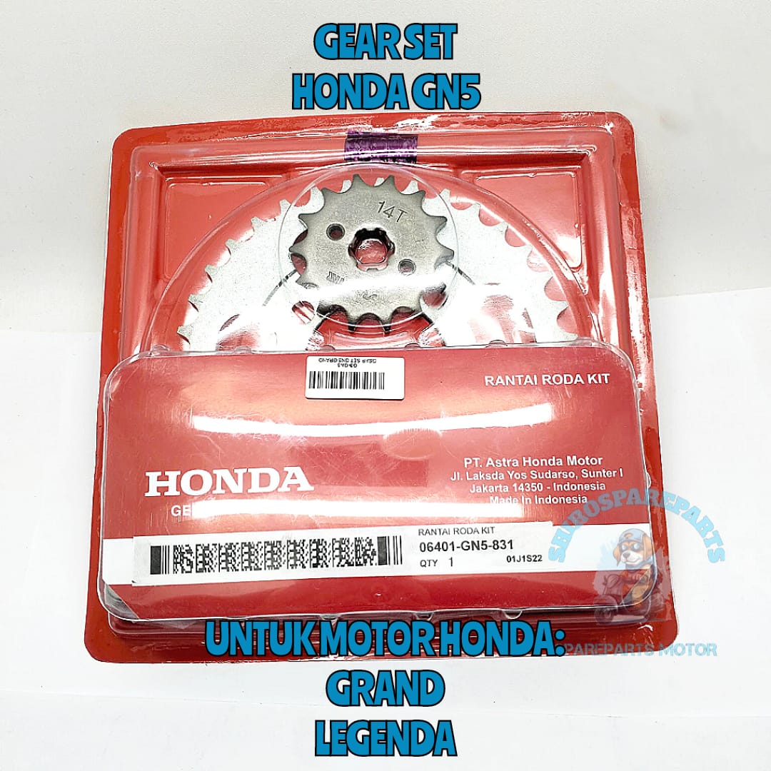 Gear Set Rantai Gn Gearset Rante Kualitas Original Honda Astrea Grand