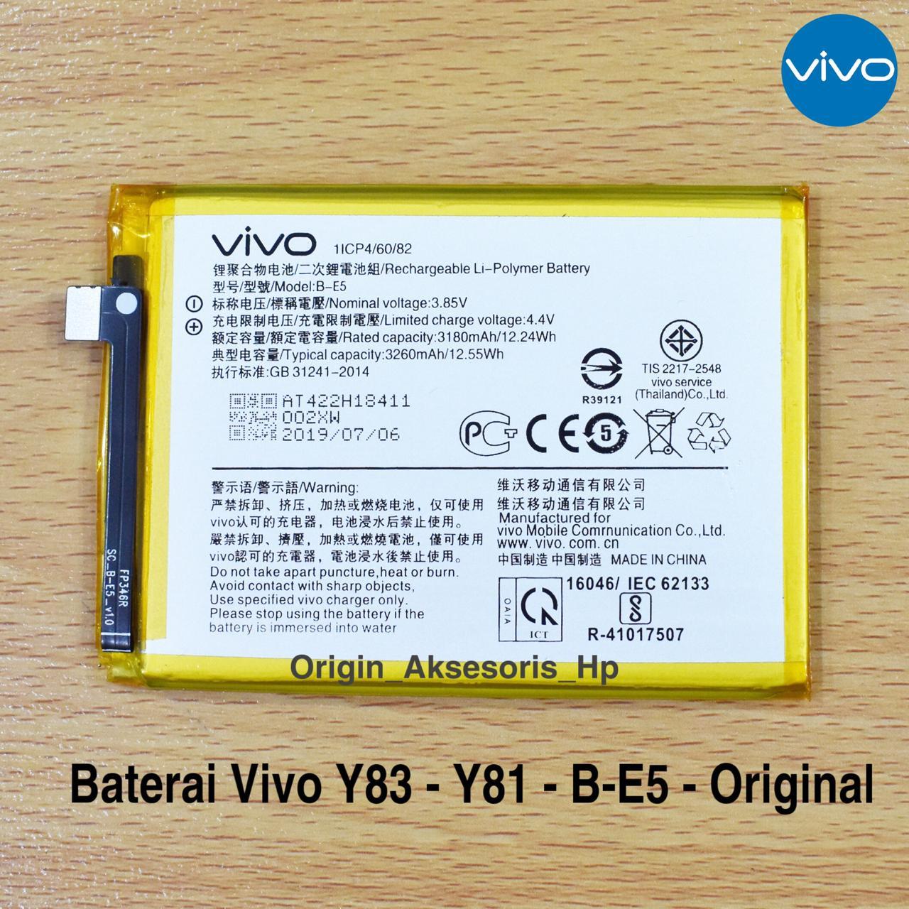 Baterai Vivo Y83 Y81 B-E5 Original Battery Batre Hp