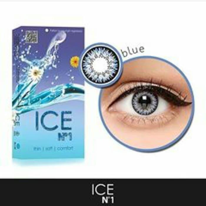 BEST SELLER Softlens / Soflen / Softlense Ice N1 Blue 6 Bulanan - blue normal - FLJdNQcL