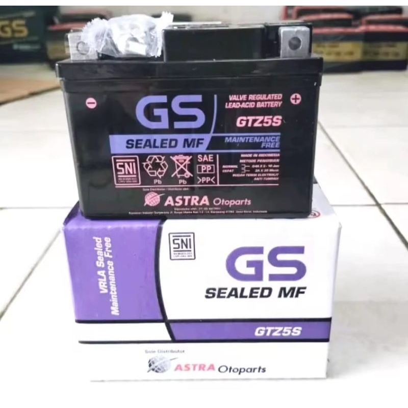 AKI GS ASTRA GTZ5 MOTOR HONDA BEAT / VARIO / MIO GTZ5S GS ASTRA