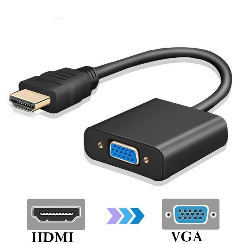 Mediatech Converter HDMI to VGA Female - HDMI to VGA Adapter - Hitam