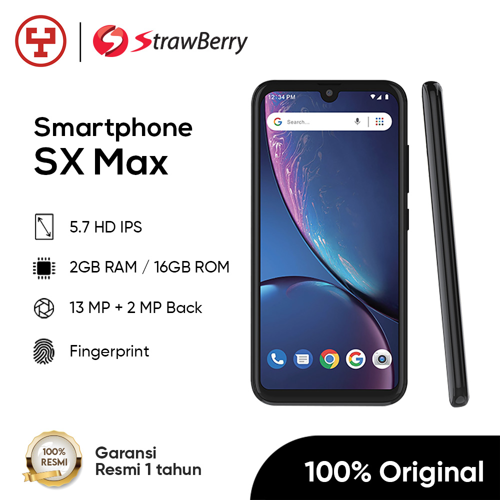 Strawberry Sx Max Smartphone Android 10 0 Dual Sim Quad Core 1080p Handphone Pintar Fitur Sensor Sidik Jari Face Id 2 16gb Layar 5 71 Inci Baterai 3350mah Garansi Resmi Hp Murah Lazada Indonesia