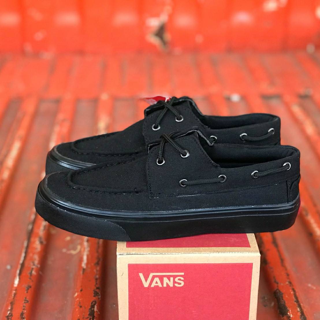 sepatu vans zapato full black