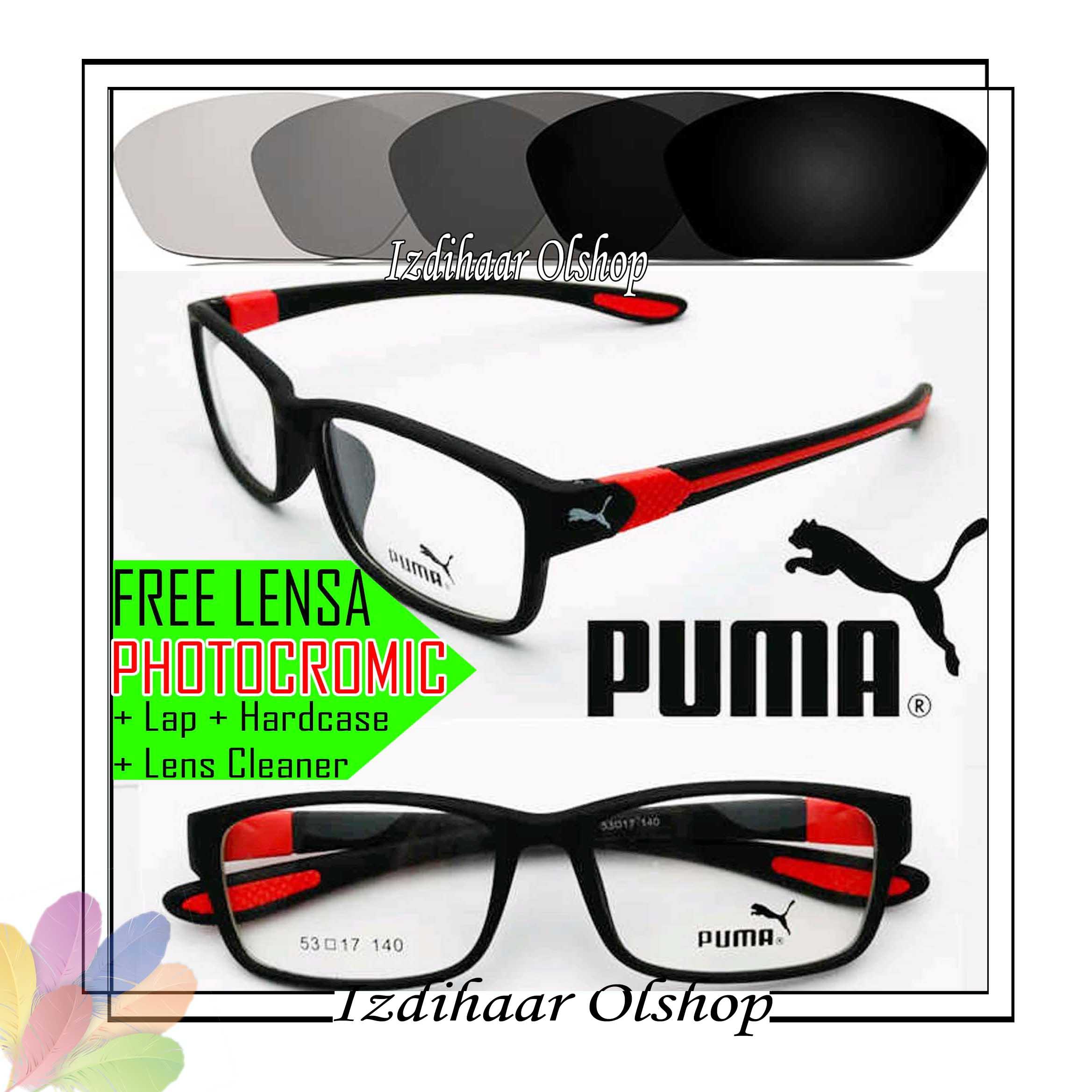 PAKET FREAM FREE LENSA PHOTOCROMIC KACAMATA PUMA 833 ELASTIS LENTUR TERBARU