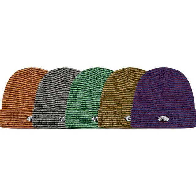 COD ) SUPREME ZIG ZAG STRIPE BEANIE 