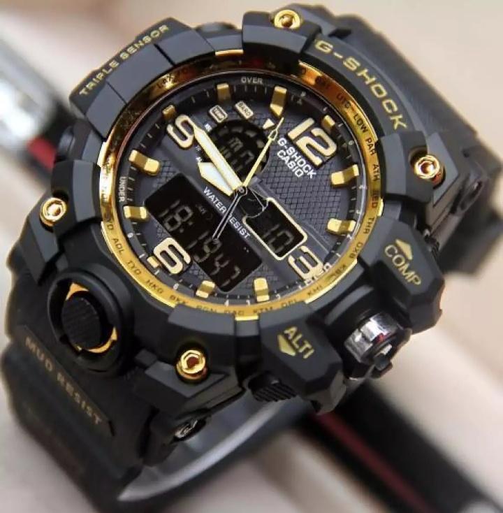 JAM TANGAN PRIA CASIO G SHOCK_GS 1000 METAL GST 3451 ANTI AIR CIPRAT SPORT OLAHRAGA TERBARU 2019 PROMO-HITAM KOMBINASI