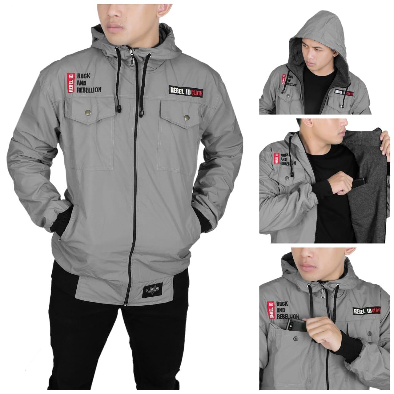 Jaket Pria Original Zipper Hoodie Taslan Official Yafa Store