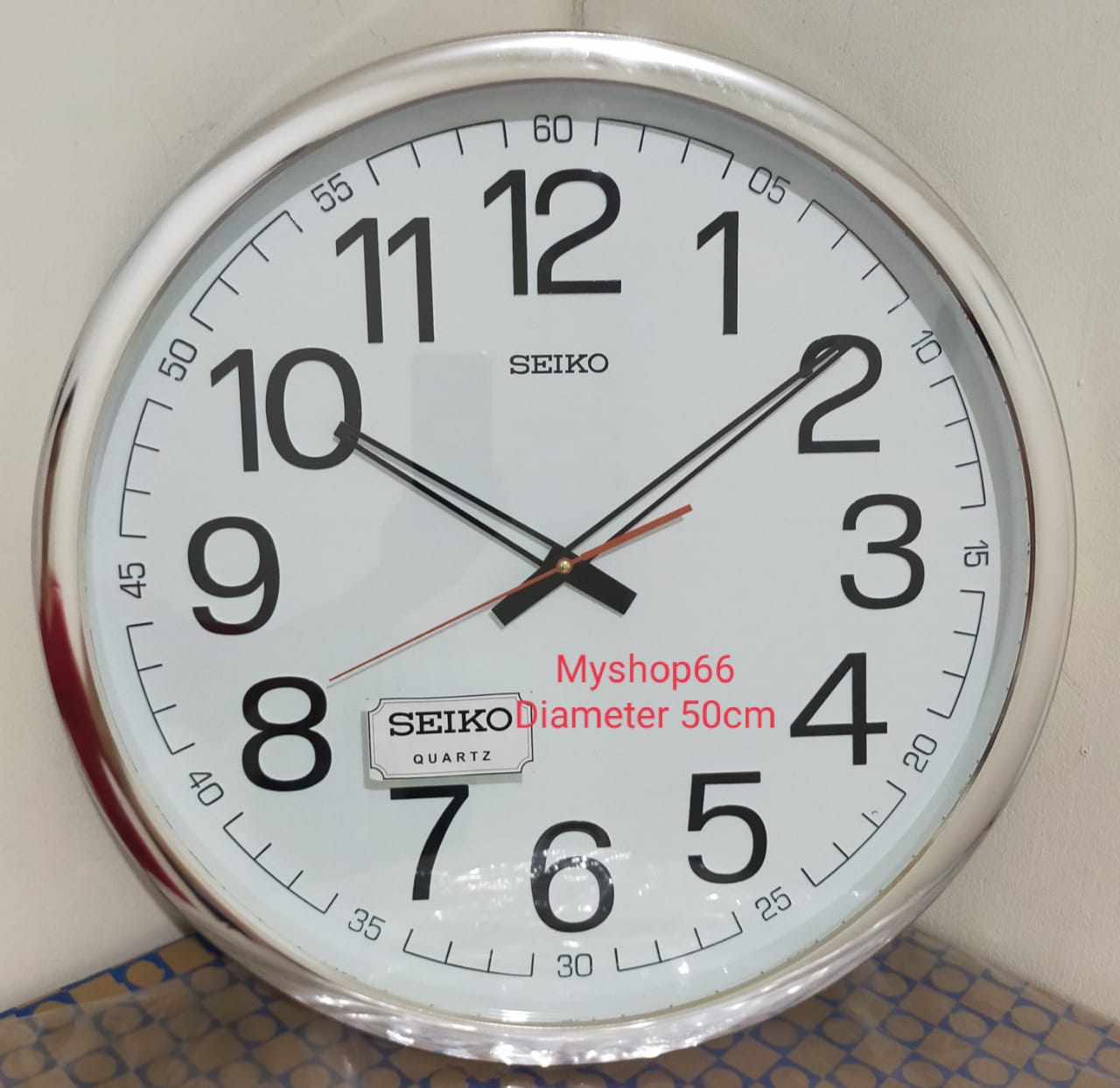 Jam Dinding Seiko Diameter 50 cm Mesin QUARTZ Model Besar Dan Mewah