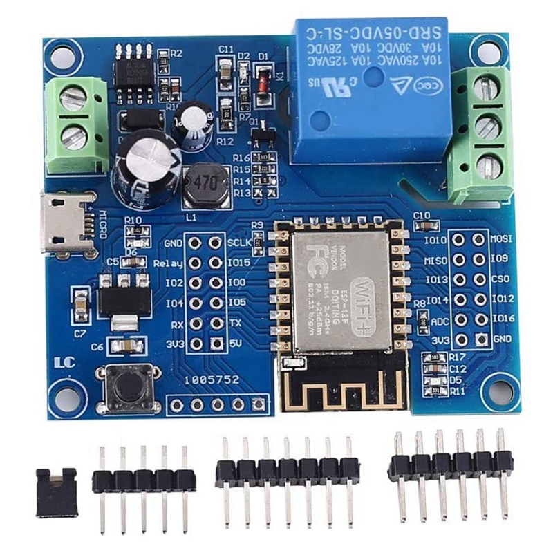 WIFI Relay Controller Module, DC 5V 8V-80V ESP8266 Wireless Controller Module ESP-12F for IOT Smart Home APP