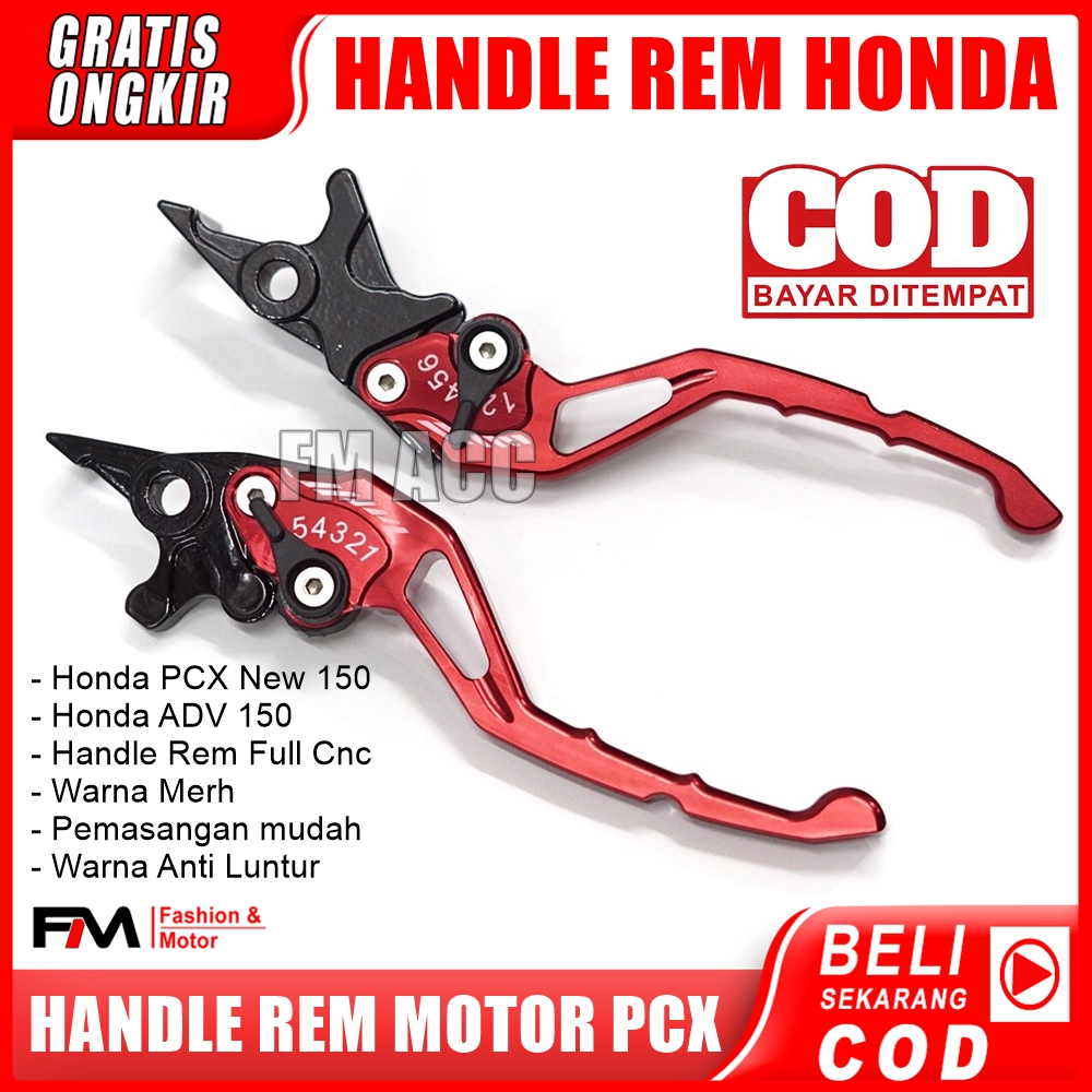 Fm Acc Handle Rem Motor Variasi Honda Pcx Adv Full Cnc Model Setelan Titik