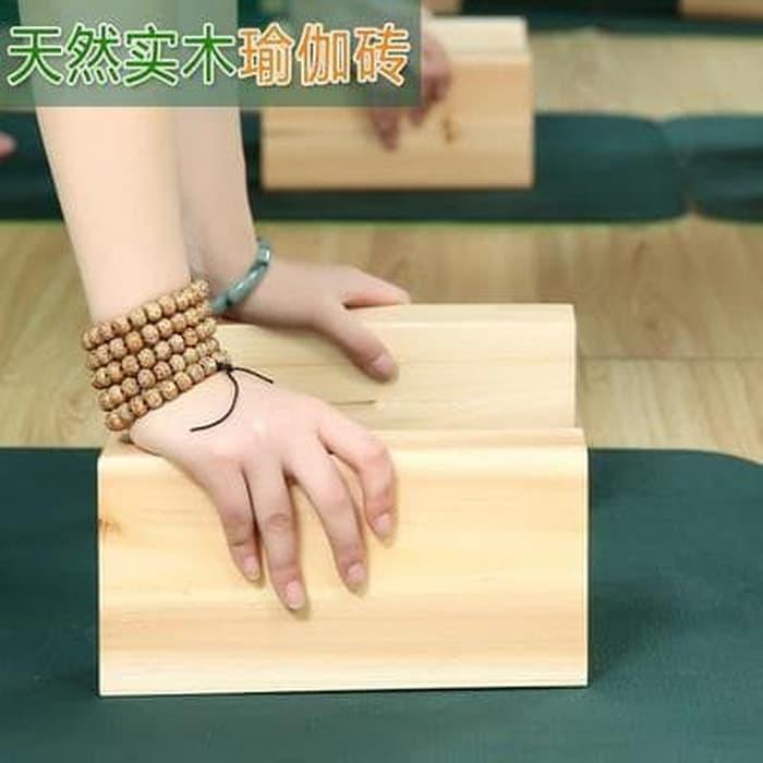 JUAL ALAT OLAHRAGA /      YOGA BLOCK - BALOK - BLOK YOGA KAYU - ALAT BANTU OLAHRAGA / ATL-AO481