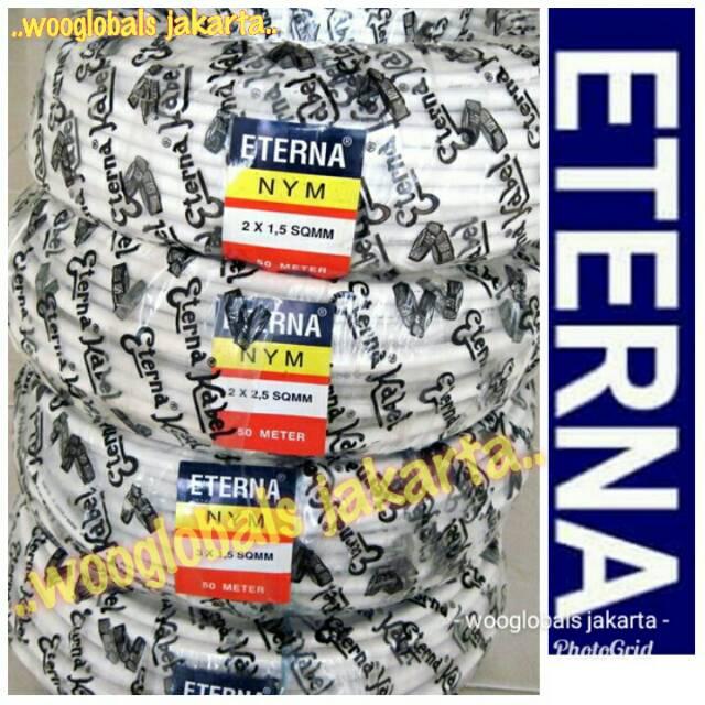 KABEL ETERNA 50m NYM 3 x 4 ISI 3 TEMBAGA 50 Meter 3x4 SNI ORIGINAL