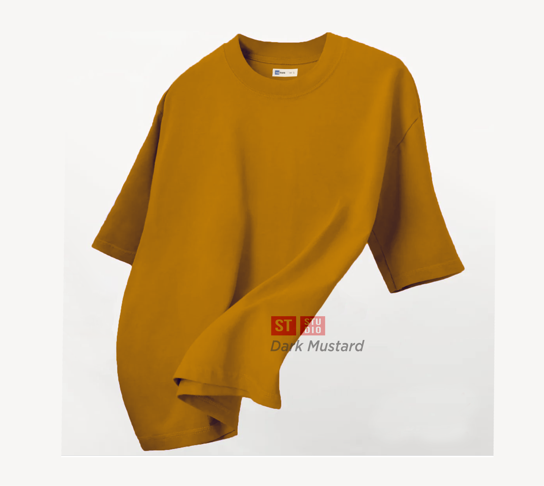 Kaos Polos Oversize Dark Kuning Tua T Shirt Dark Mustard Basic ...