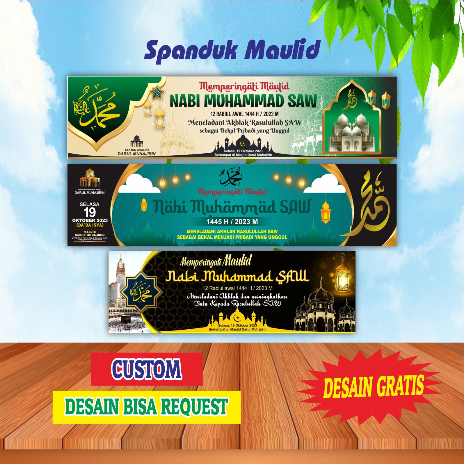 Spanduk Banner Maulid Nabi Backdrop Bisa Request Desain Lazada Indonesia Spanduk Banner Maulid Nabi Backdrop Bisa Request Desain Lazada Indonesia