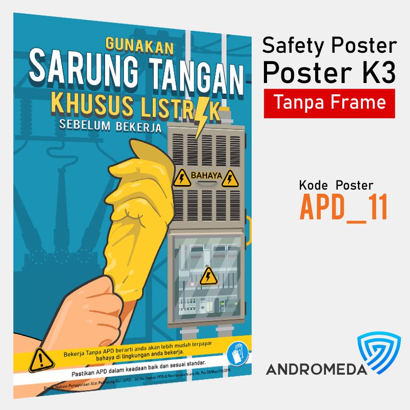 Safety Poster : Sarung Tangan APD Listrik Terjepit | Lazada Indonesia