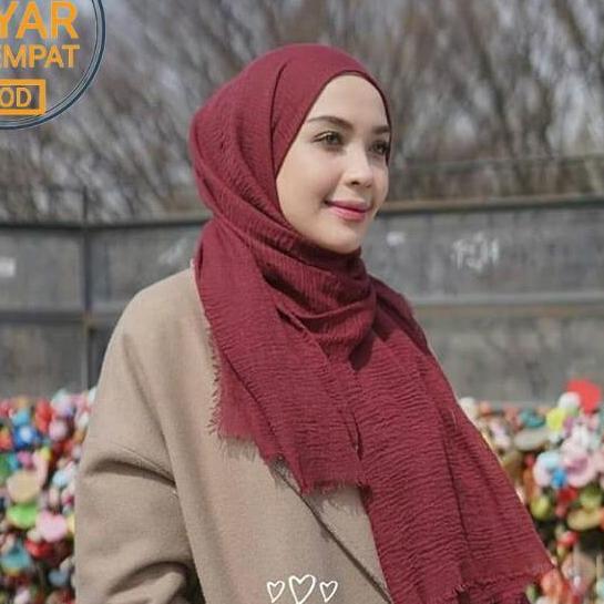 Hijab Pasmina Crinkle warna terlengkap / jilbab Pashmina Crinkle warna terlengkap