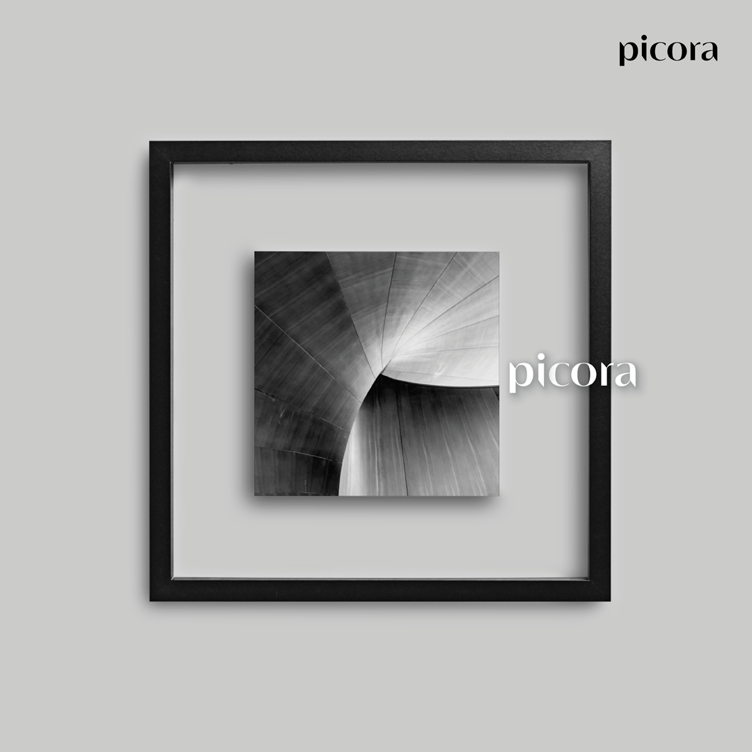 PICORA ARTE Floating Frame Square 36x36cm Pigura Bingkai Foto Dinding