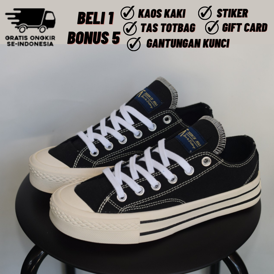 Sepatu Sneakers Pria Wanita Hitam Putih Sepatu Cowo Keren Buat Gaya Sepatu  Wanita Terbaru Sepatu Sneaker Pria Wanita Canvas Sepatu Sekolah Sepatu  Keren Sepatu Kuliah Sneakers Sepatu Pria Keren Laki Laki Cewek