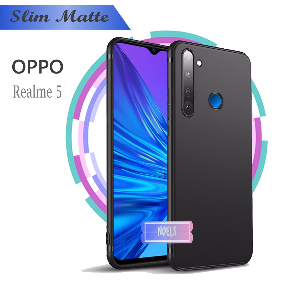 Case Slim Black Matte Oppo Realme 5 Biasa Baby Skin Softcase Ultra Thin Jelly Silikon Babyskin