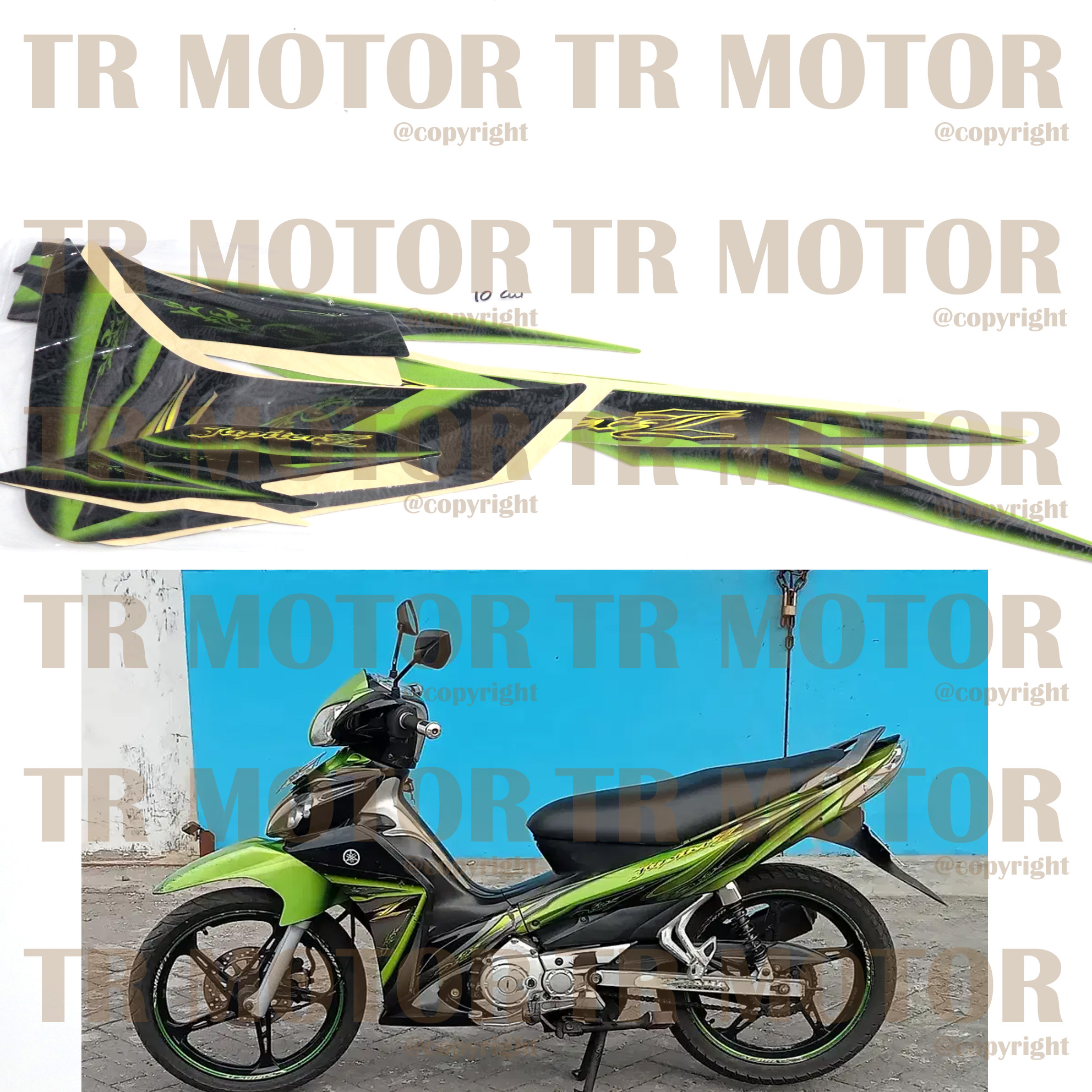 Stiker Motor Jupiter Z 2010 Sticker Striping Lis Full Set Motor
