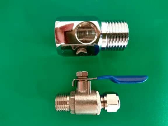 TERLARIS Fitting Ball Valve 1/2 - 1/4 dan Stop Kran 1/4 ke Filter Air RO - uaUSLarv