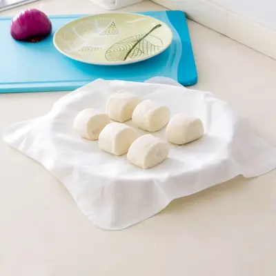 QTNJVE 5Pcs Natural Steamer Rack Pad Kitchen Gadget Grid Dumpling Pastry Gauze Pad Cooking Tools Non-Stick Steamer Cloth