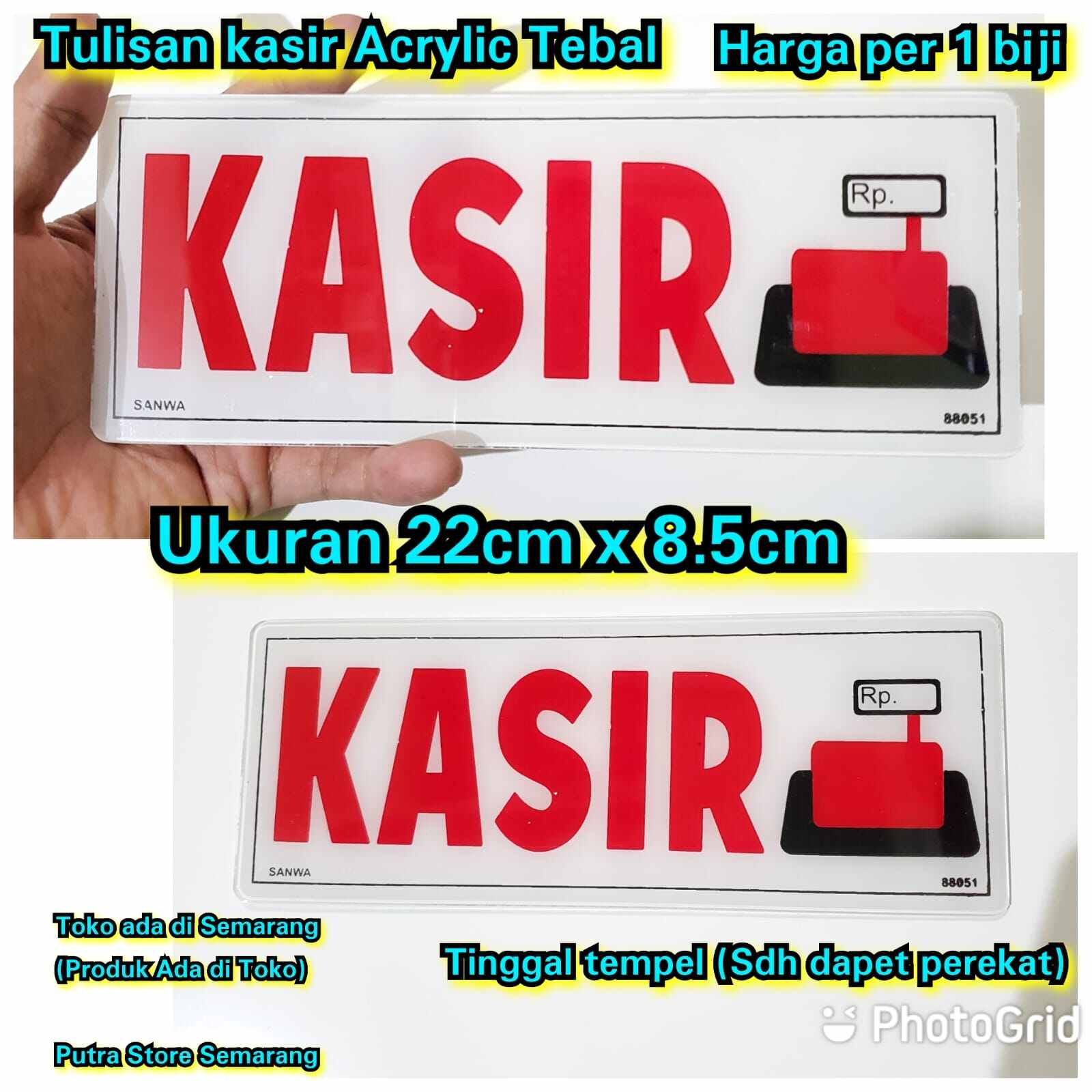 Tulisan Kasir Acrylic 22cm X 85cm Tulisan Akrilik Kasir Tuilisan Casir Toko Rumah Makan Dll 0060