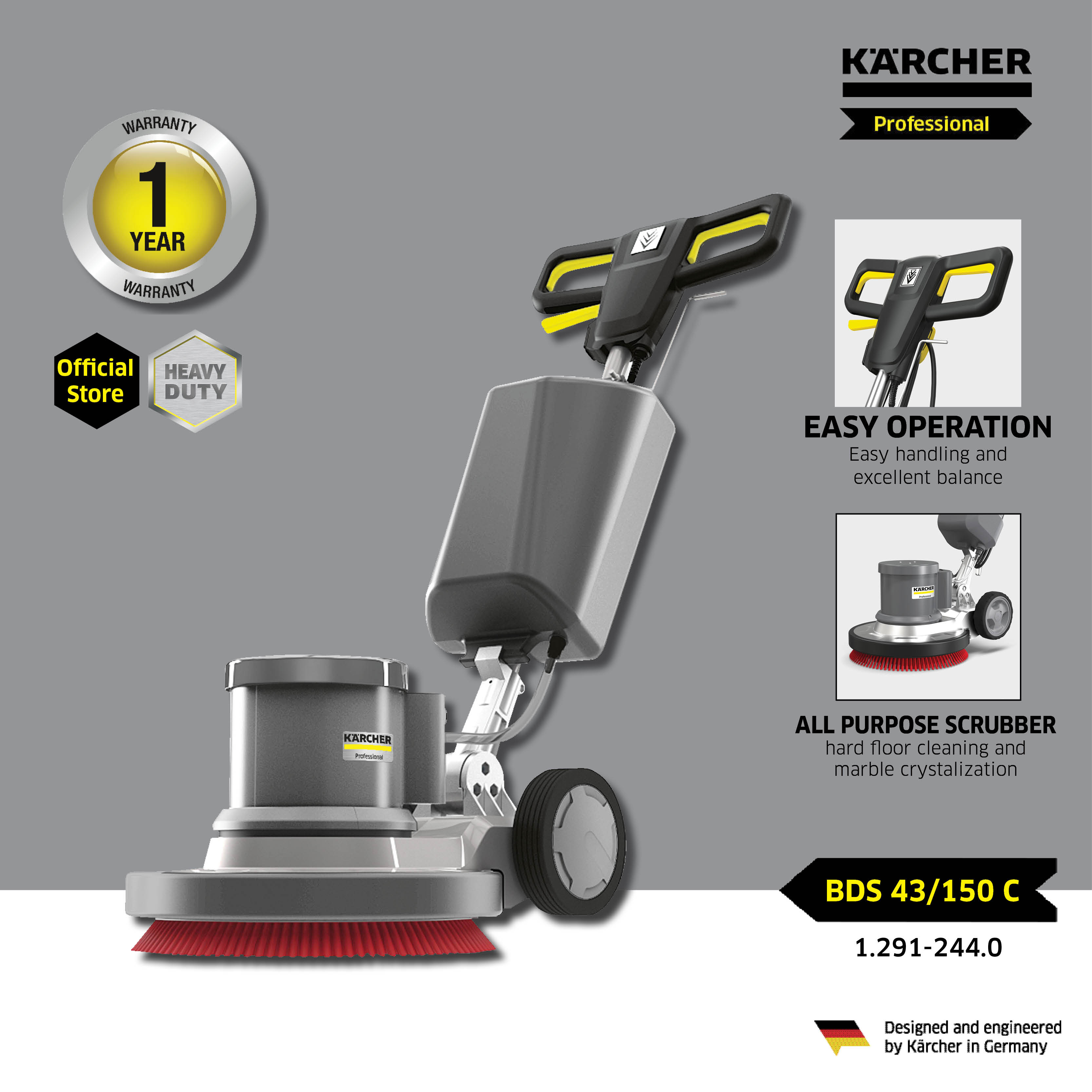 Karcher BDS 43/150 C Classic 1500 Watt SingleDisc Floor Polisher Lazada Indonesia