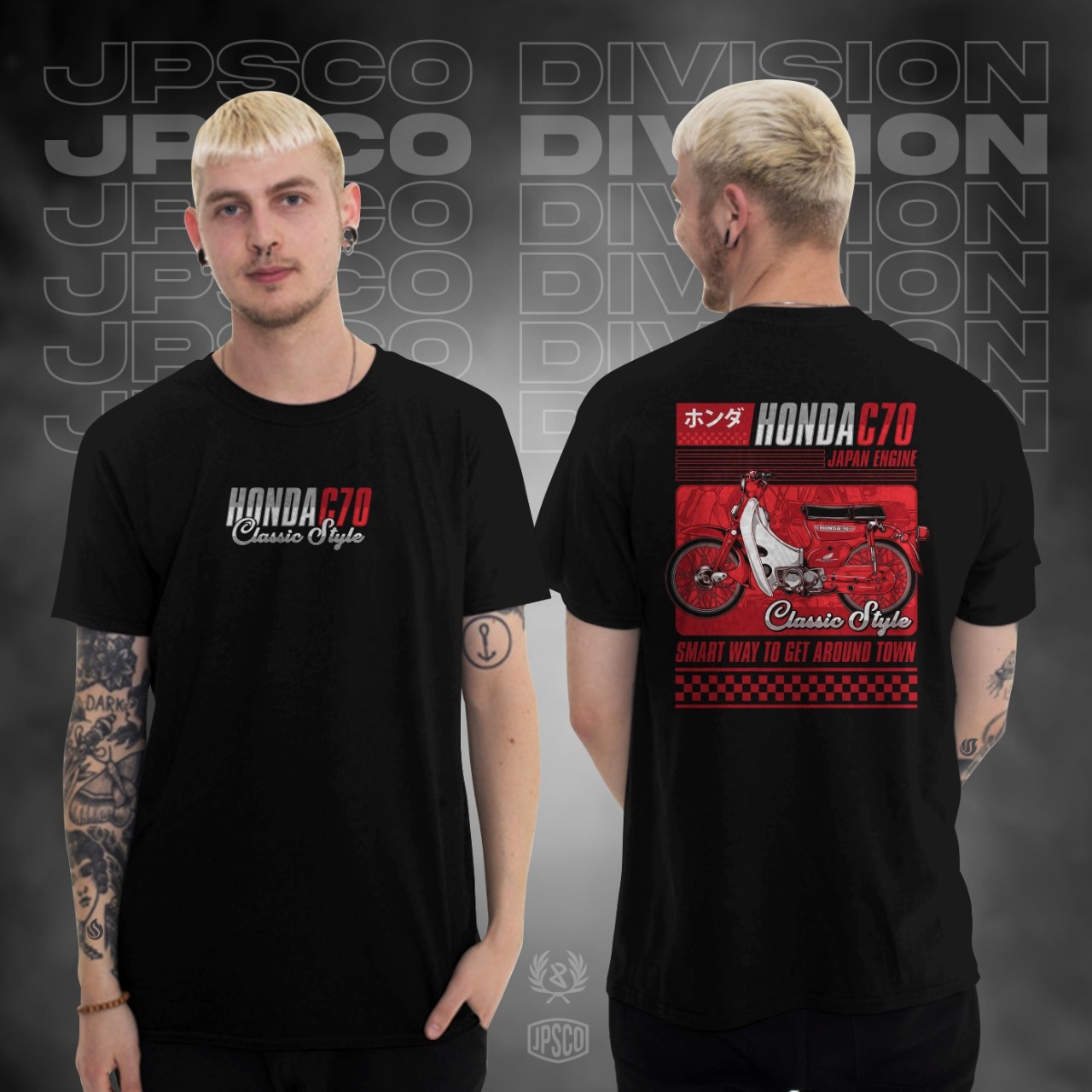 KAOS C70 HEREX PRIA KAOS HONDA C70 KLASIK BAJU MOTOR KLASIK C70 ...