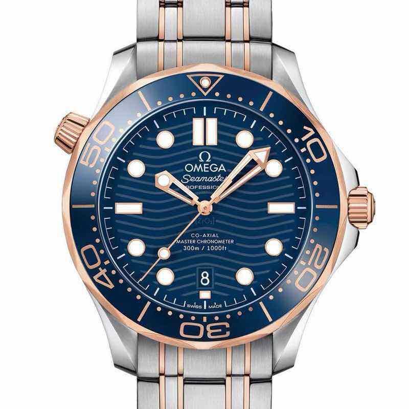 Jam Tangan Omega Sea Master Automatic Blue Gold