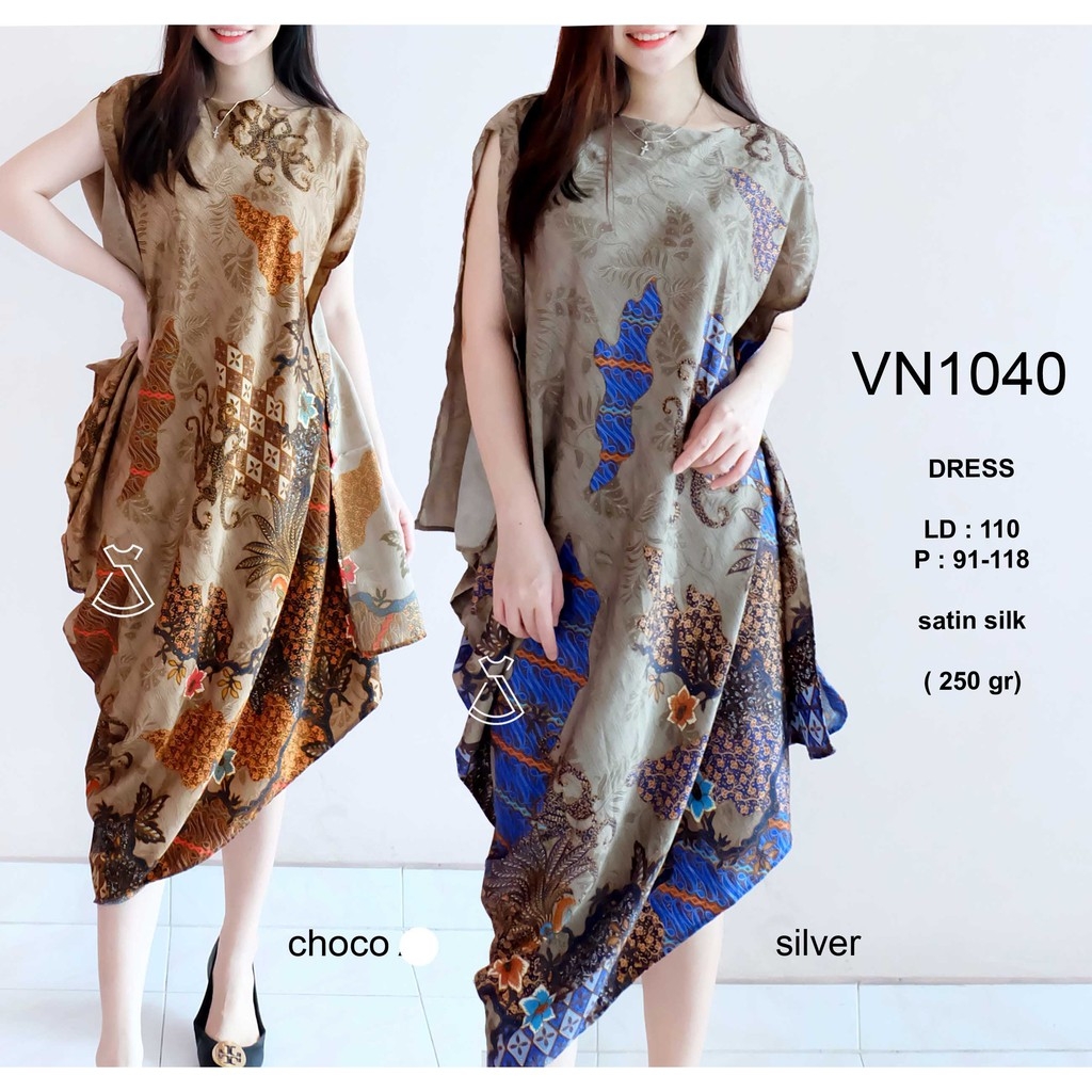 Dress 2025 batik satin