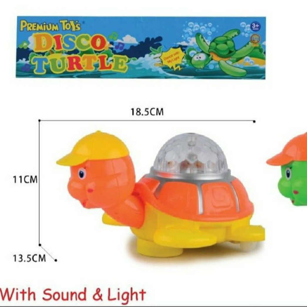 MAINAN ANAK KURA KURA TURTLE LUCU BISA JALAN ADA MUSIC DAN LAMPU