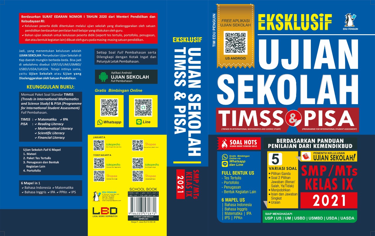 Kls 9 Smp Mts Ekslusif Ujian Sekolah Timss Pisa Hots Lazada Indonesia