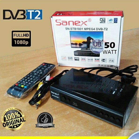 Set Top Box STB SANEX T2 Penerima Siaran Televisi Digital Lazada