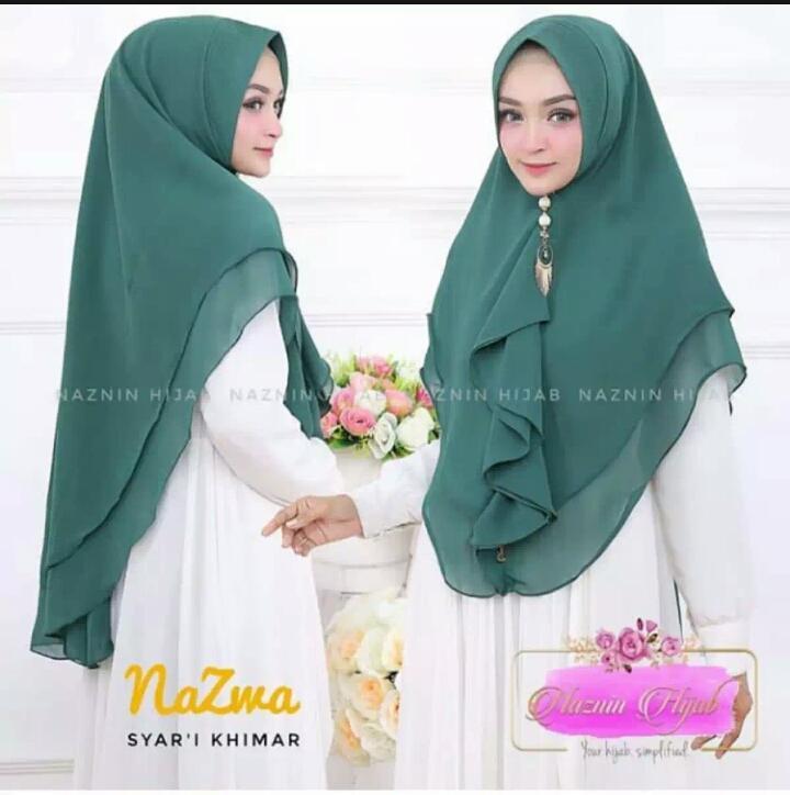 Hijab Khimar Syari Pinguin non pet Jilbab Khimar Syari Kerudung Khimar Syari Instan Panjang Terbaru bahan Ceruty (MARAMUDOSHOP) BISA COD