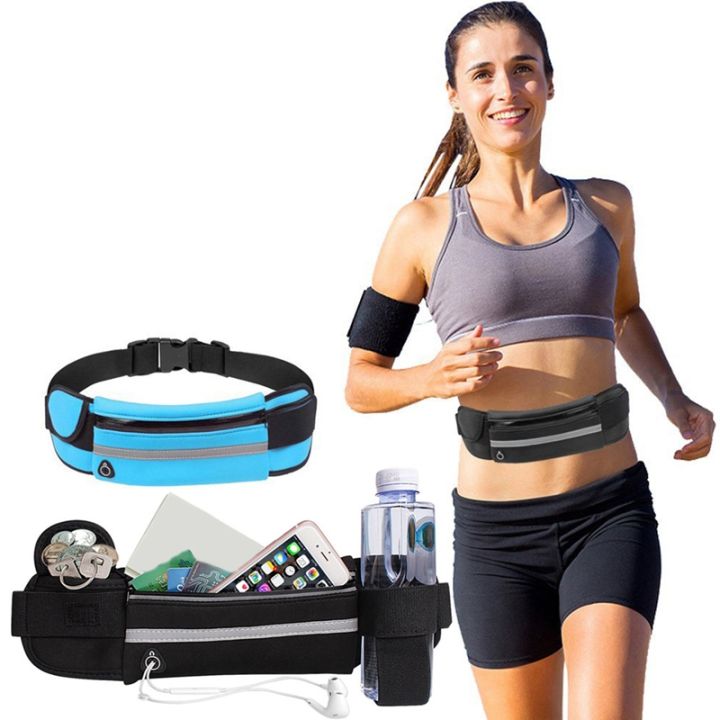 running waist belt with water bottle