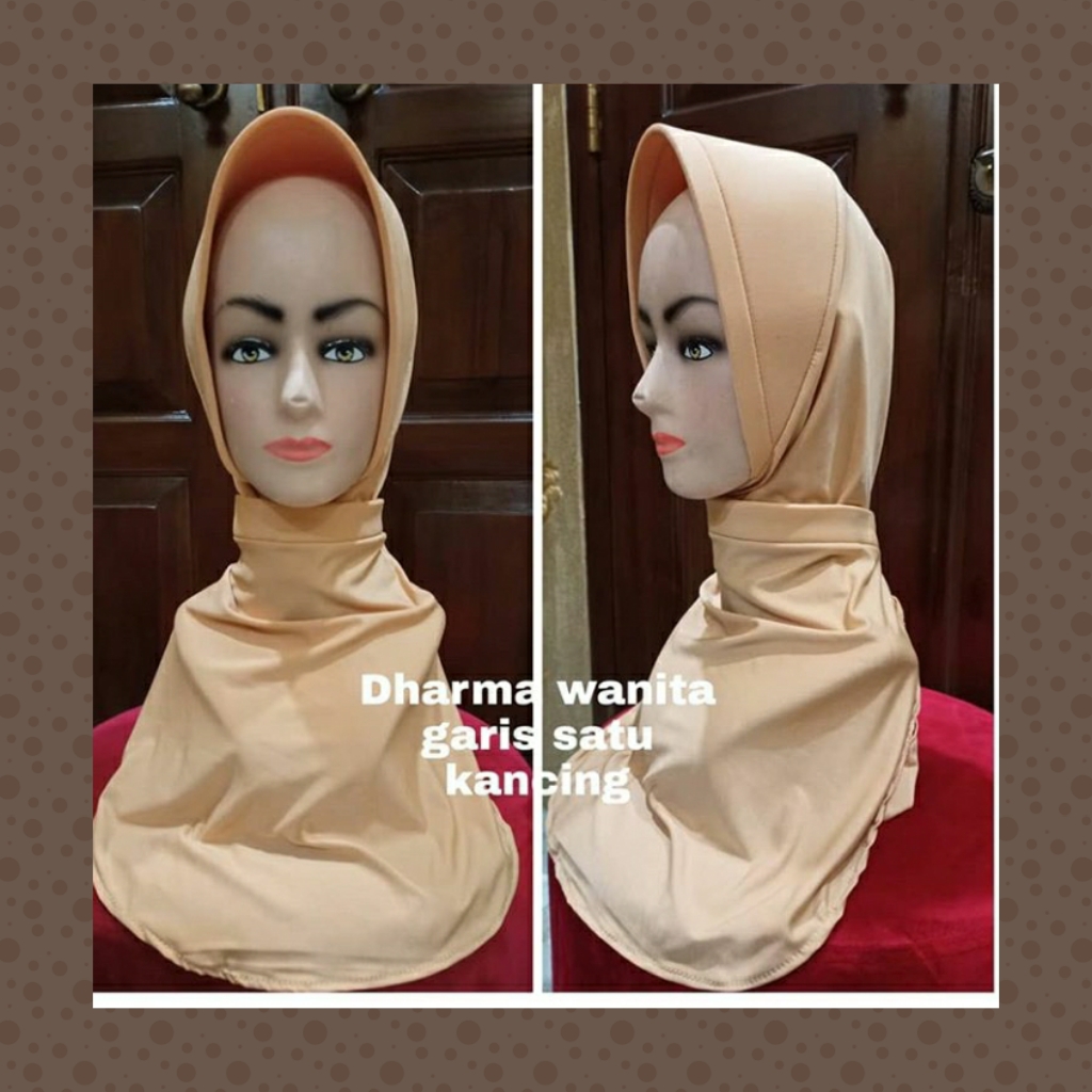 jilbab dharmawanita G1 kancing(model 