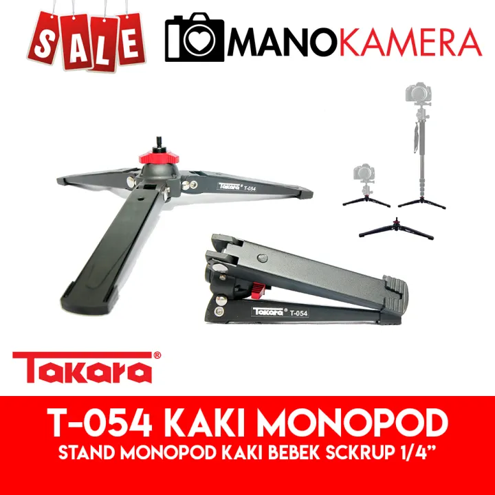 Takara T 054 Stand Monopod Kaki Bebek Mini Tripod Ukuran Sekrup 1 4 Lazada Indonesia