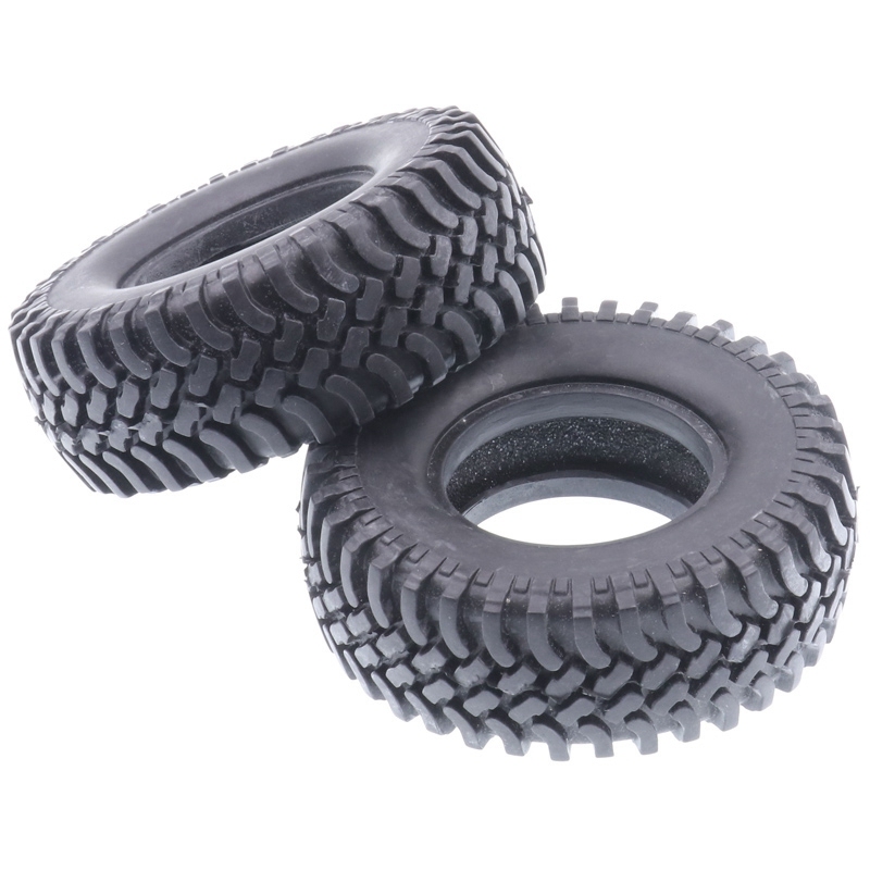 2Pcs 1.9 Inch 100mm Rubber Rocks Crawler Tires Tyre for 1/10 RC Car Traxxas SCX10II D90 CC01 F350 Crawler Car