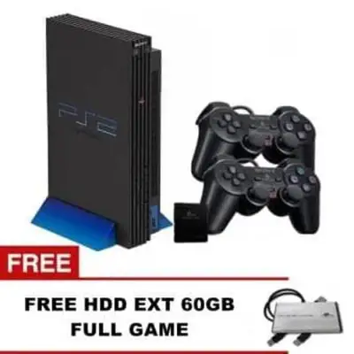 PS2 Fat Hdd External 60Gb Full Game + 2 Stik