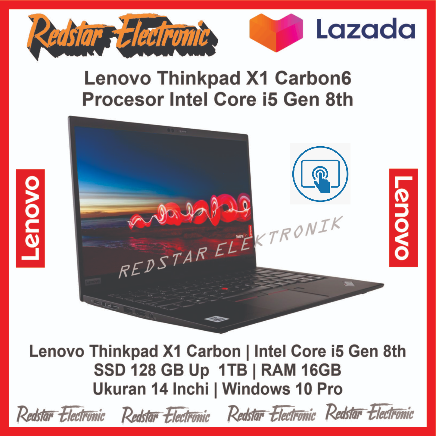 Laptop Lenovo X1 Carbon Intel Core i5 Gen 8th RAM 16GB/512GB SSD
