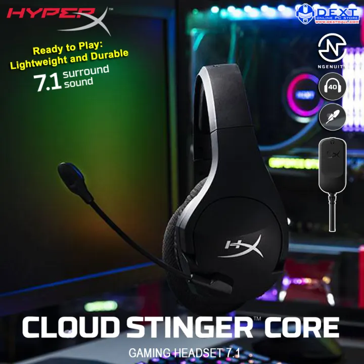 hyperx cloud stinger core 7.1 gaming headset for pc