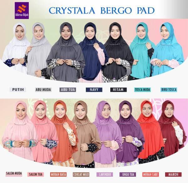 PROMO Jilbab Nibras Christala Bergo Pad TERBARU