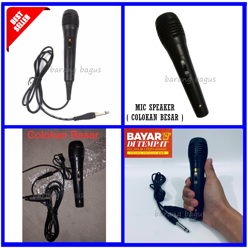 Mic Speaker Bluetooth JACK BESAR 6.35mm Microphone Kabel Buat Speaker