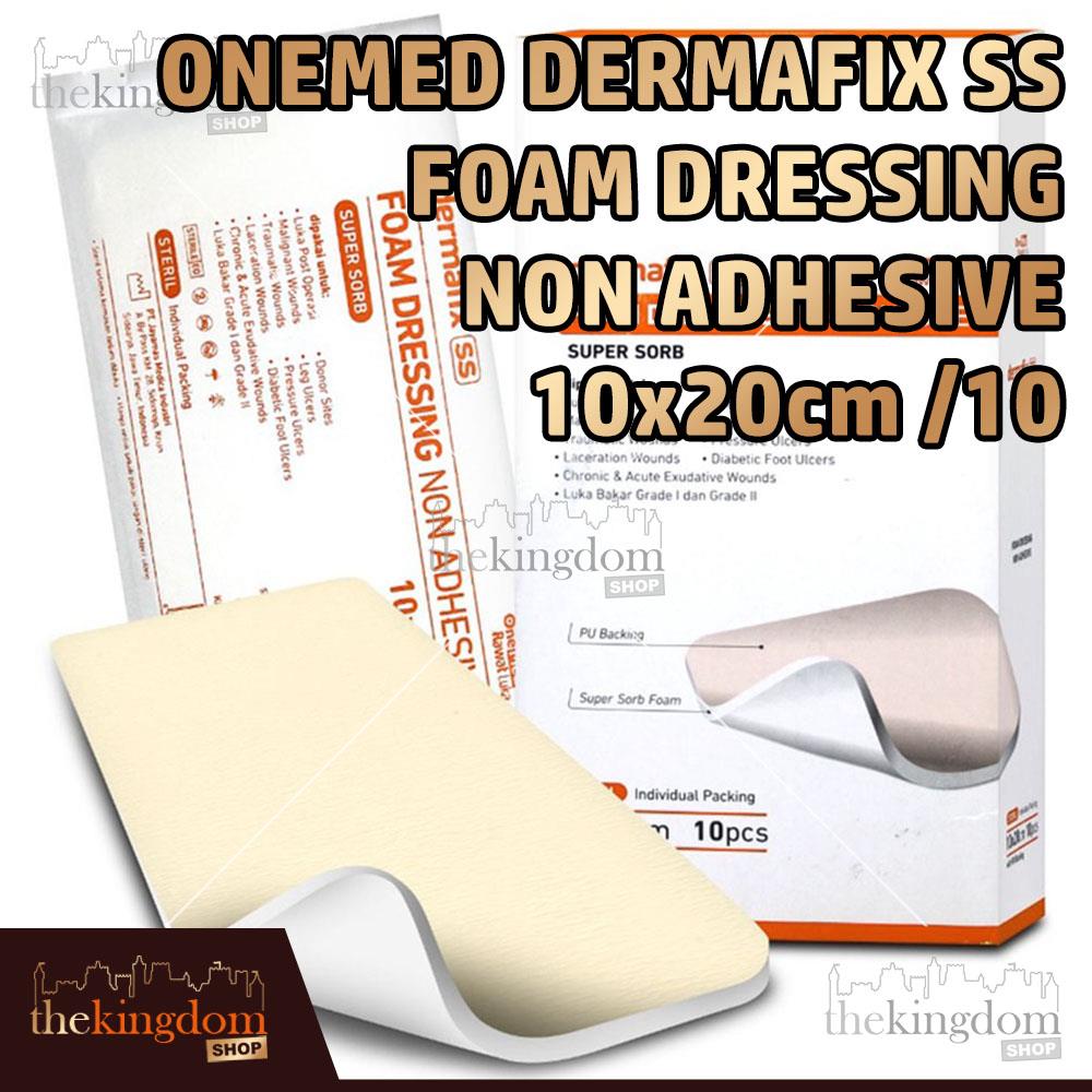 Onemed Dermafix SS 10x20cm Foam Dressing Non Adhesive Plester Luka