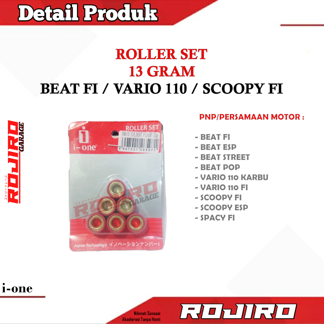 ROLLER ROLER 13 GRAM RACING BEAT FI ESP POP SCOOPY SPACY VARIO 110 FI