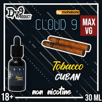 Liquid Non Nicotine Dv9 Tobacco Cuban Max Vg 30ml Vape Lazada